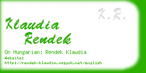 klaudia rendek business card